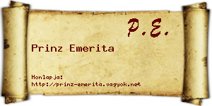 Prinz Emerita névjegykártya